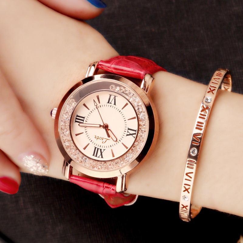 Women S Korean-Style Fashion Car Hire Rhinestone Quartz Watch Jam Tangan Wanita Malaysia