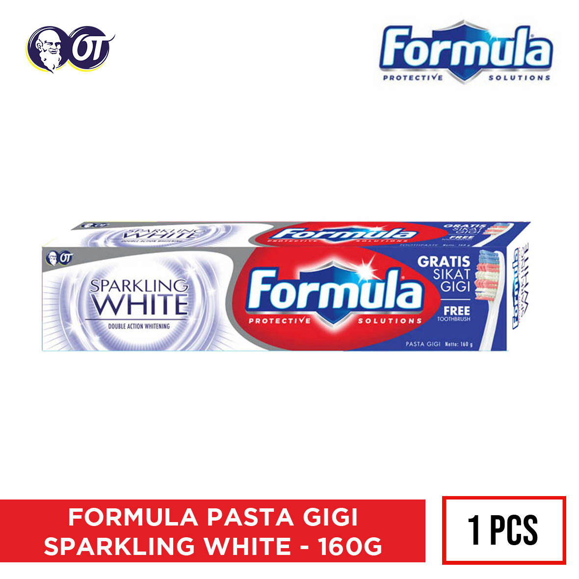 PASTA GIGI FORMULA SPARKLING WHITE 160 GR + SIKAT GIGI Lazada Indonesia