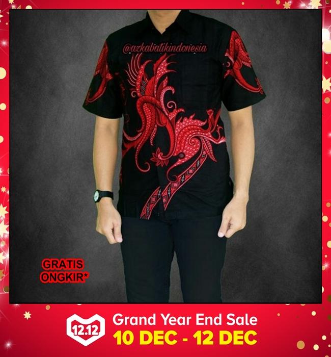 Jual Baju Batik Pria Modern Kemeja Pekalongan Hem Motif Kujang