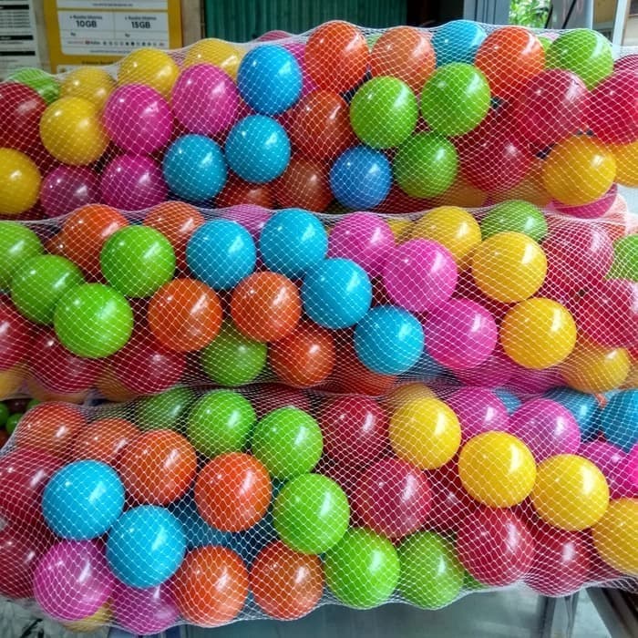 100 Buah Mainan Bola Mandi Bola Warna Warni Isi 100pcs Warna Warni Random Ceria Lazada Indonesia