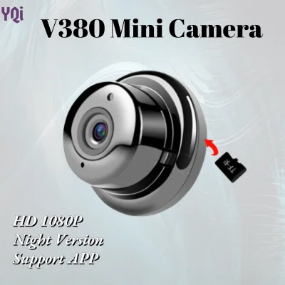 YQi V380 1080P WiFi Camera Mini Indoor Household IP Secruity Camera Surveillance HD Night Version Micro Video Wireless Camera Home Surveillance Minitor