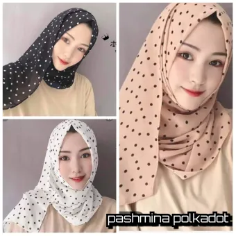 Pashmina Tali Ceruty Motif Polkadot Hijab Instan Pashmina Tali Motif Polkadot Kerudung Instan Pashmina Tali Cod Kerudung Terbaru 2020 Lazada Indonesia