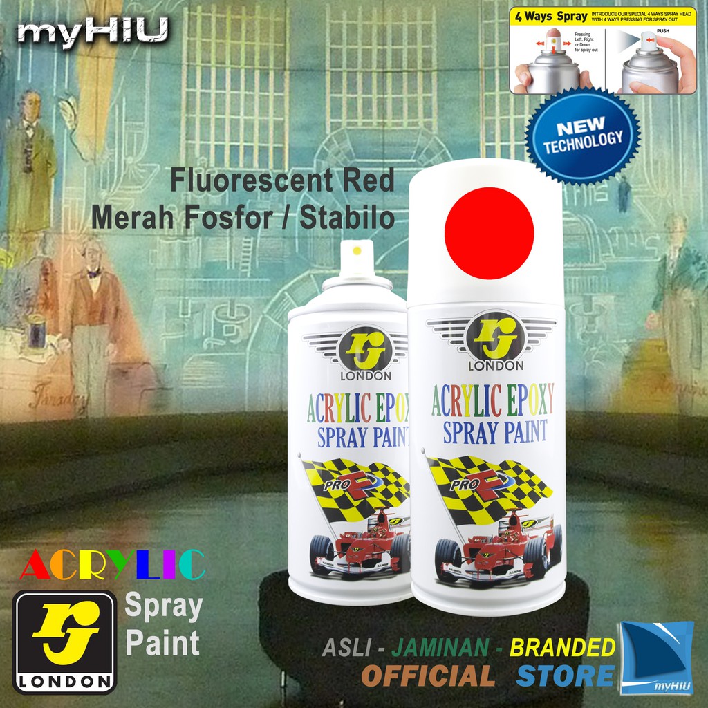 Cat Semprot Merah Stabilo 150 400 cc Fosfor / Fluorescent Red Spray