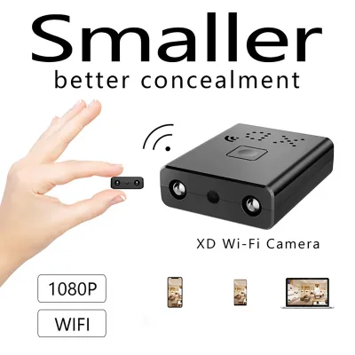 Yuchen XD-W Mini Camera HD 1080P Motion Detection IR-CUT Night Vision USB Camcorder Home Security Remote Monitoring VCR Night Vision Micro Cam Motion Detection Video Voice Recorder