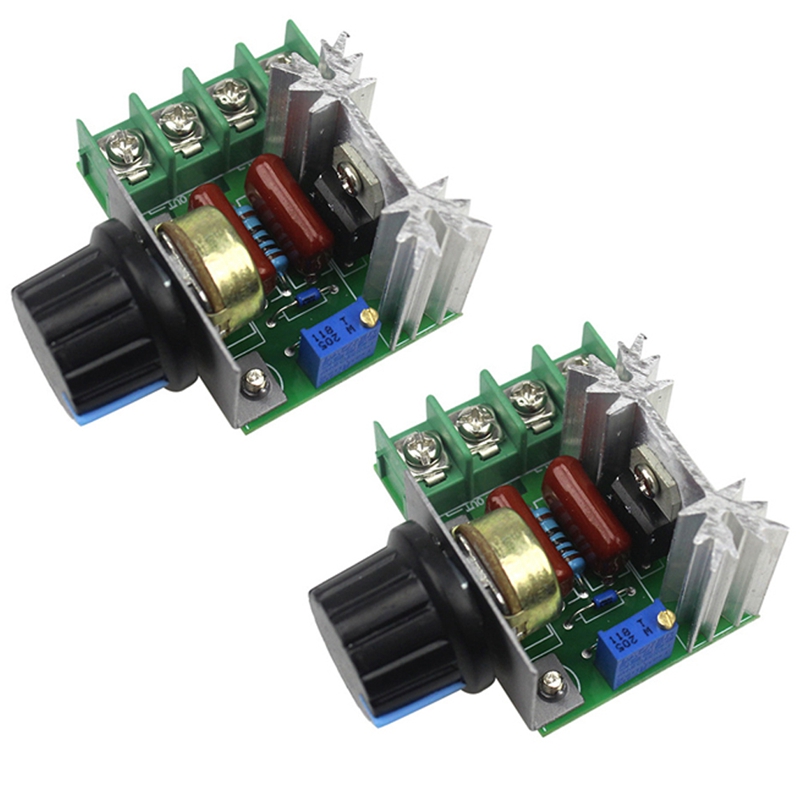 2 Pcs Speed Controller for AC Motor AC 220V 2000W Thyristor Motor Speed