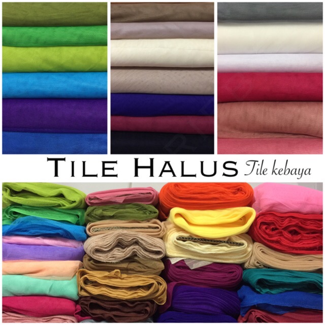 Kain Tile Polos Tule Tile Tile Halus Kebaya Lazada Indonesia