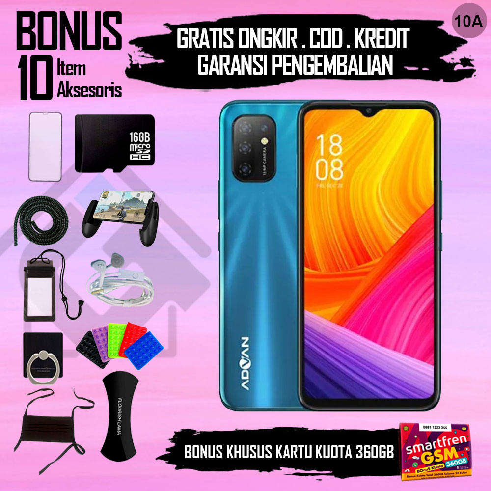 [GRATIS ONGKIR] Advan G9 Pro 6GB/64GB Android 10.0 4K POWER OF GAMING Garansi Resmi Bonus Kuota Internet Gratis 360GB