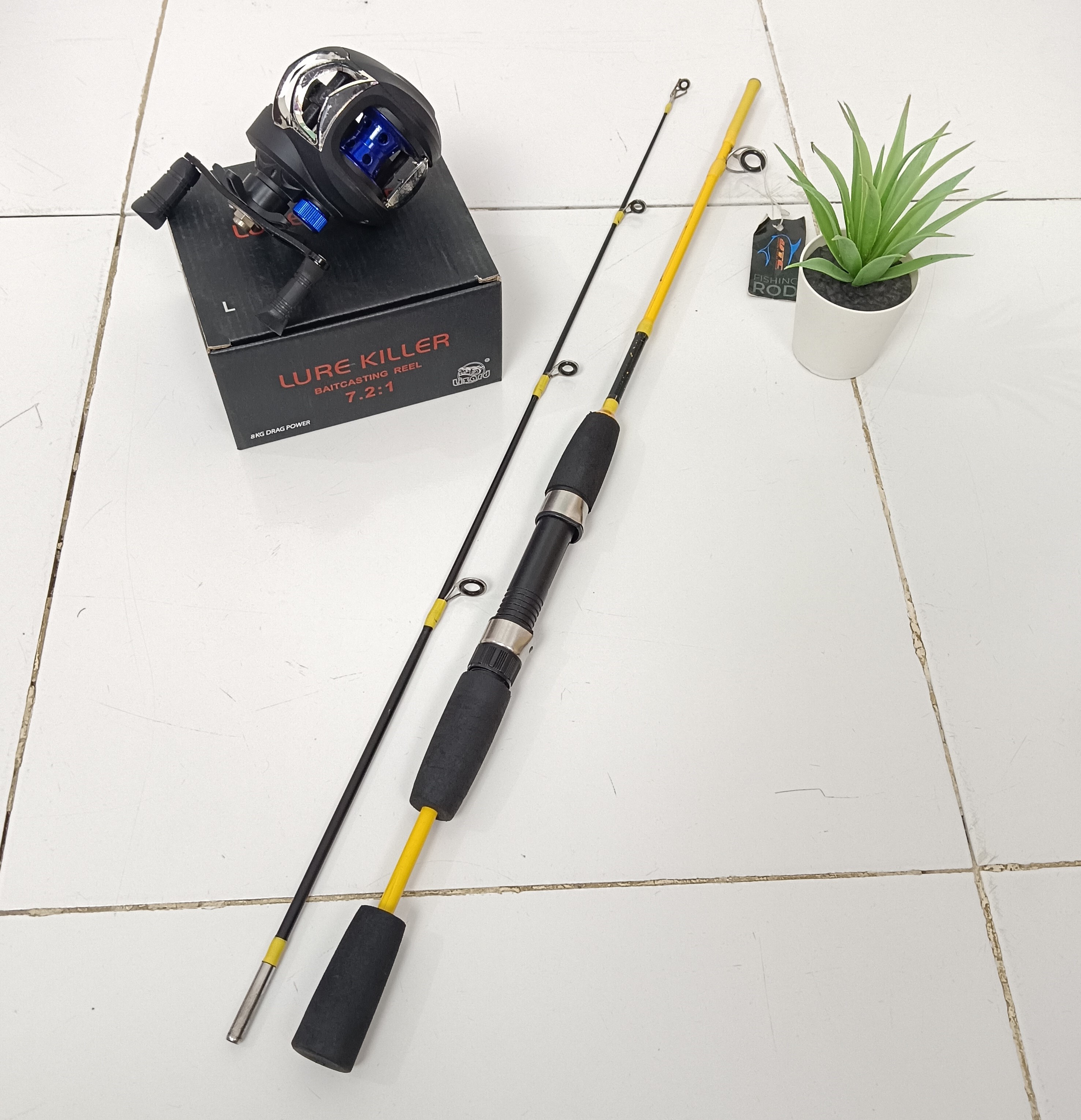 Set Pancing Joran sambung 2 dan Reel bc lure killer - (Bisa Bayar Di  Tempat)