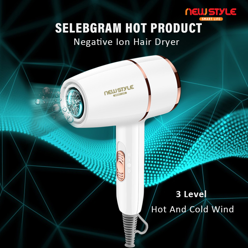 【Hot】New Style - Hair Dryer Rambut 800W A04 Negatic Lon Hair Quickly Dry Pengering Rambut Daya Tinggi