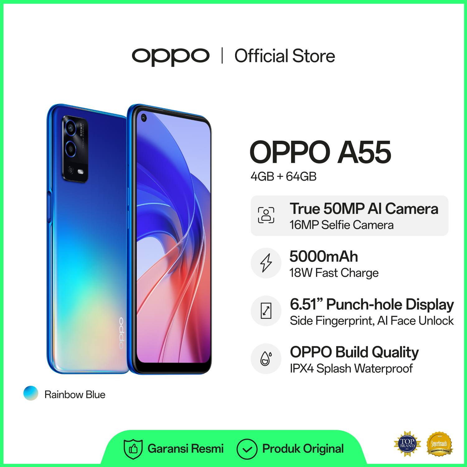 oppo a55 waterproof