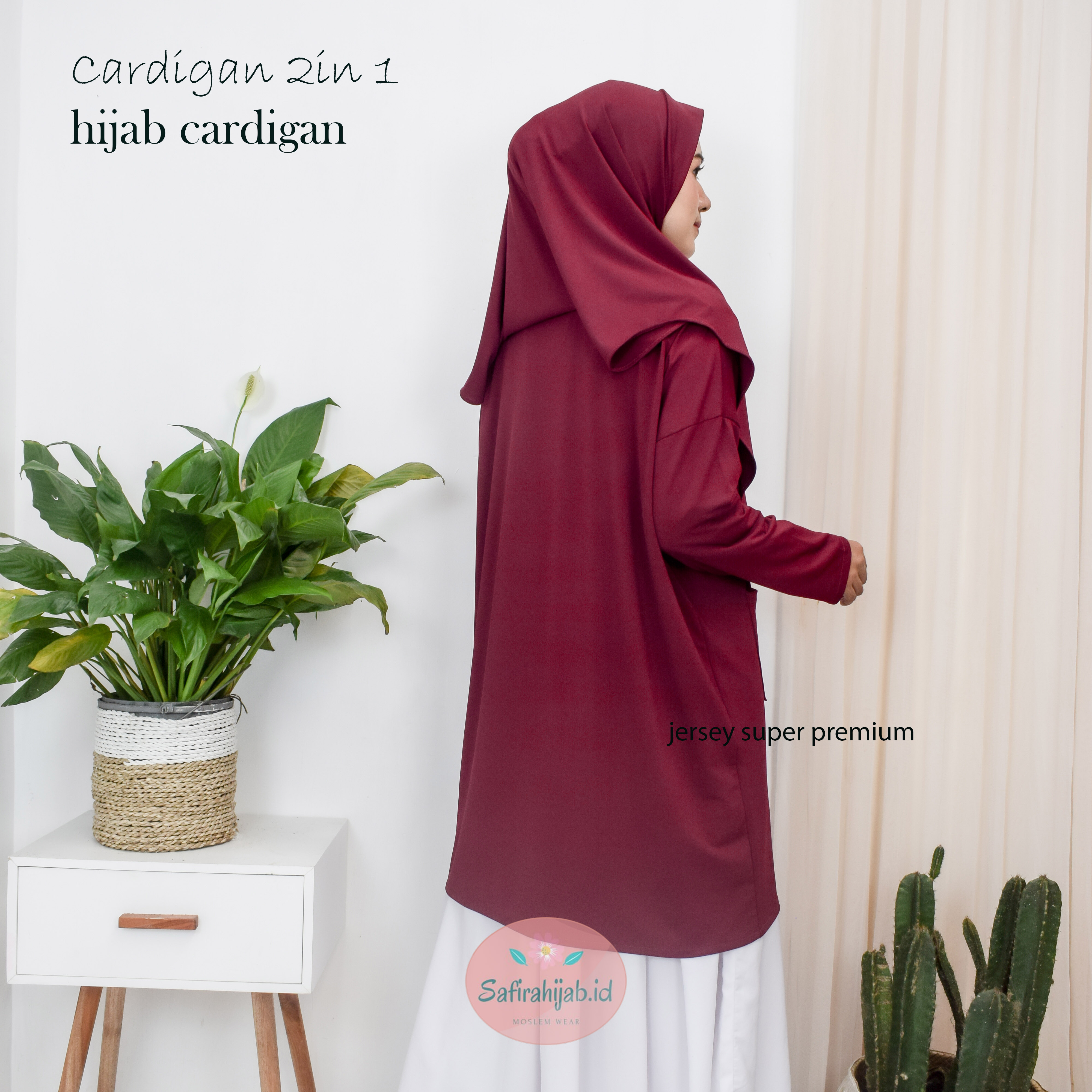 hijab cardigan 2 in 1