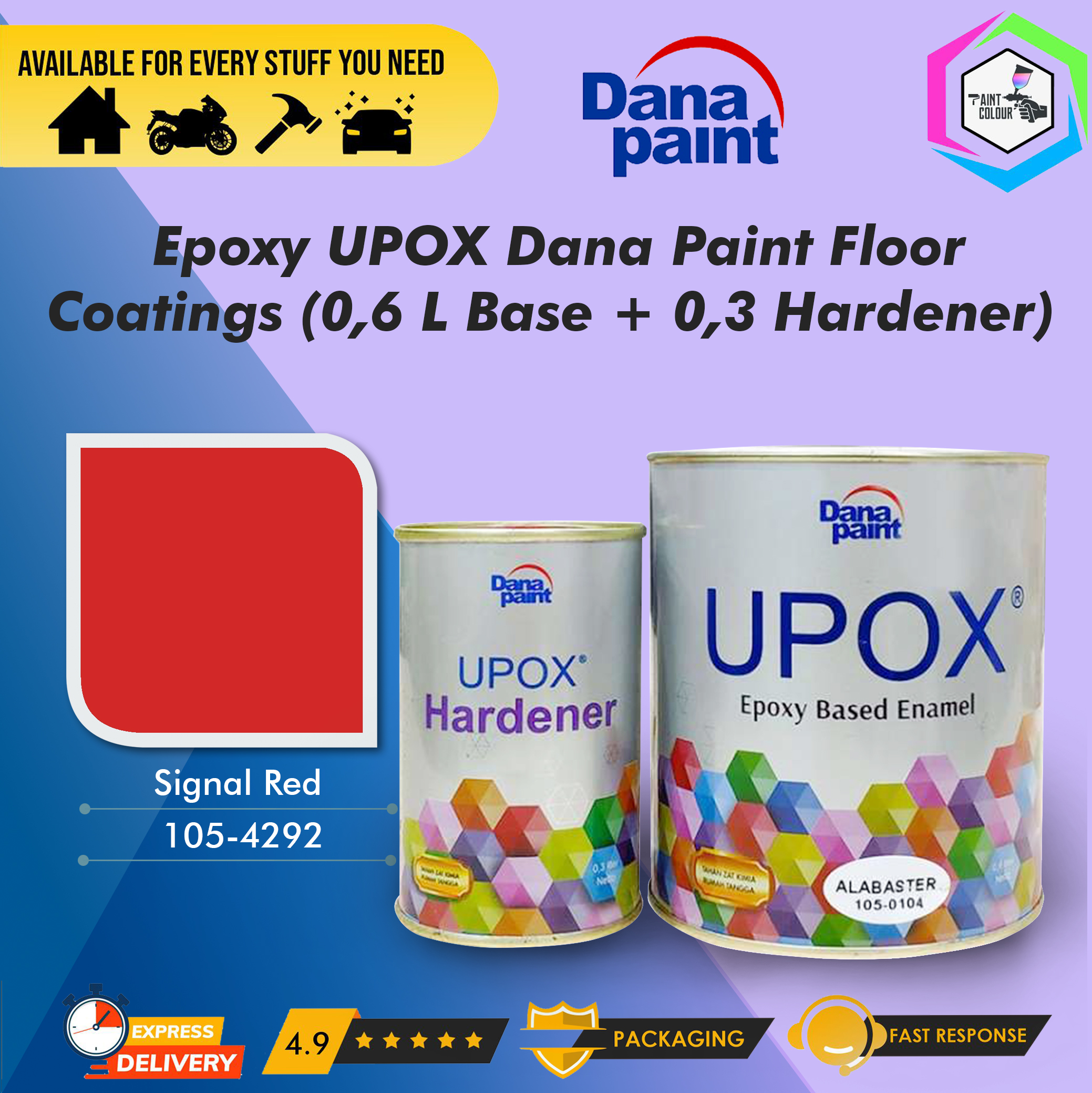 Cat Lantai Epoxy UPOX Danapaint Floor Coatings 4292 Signal Red