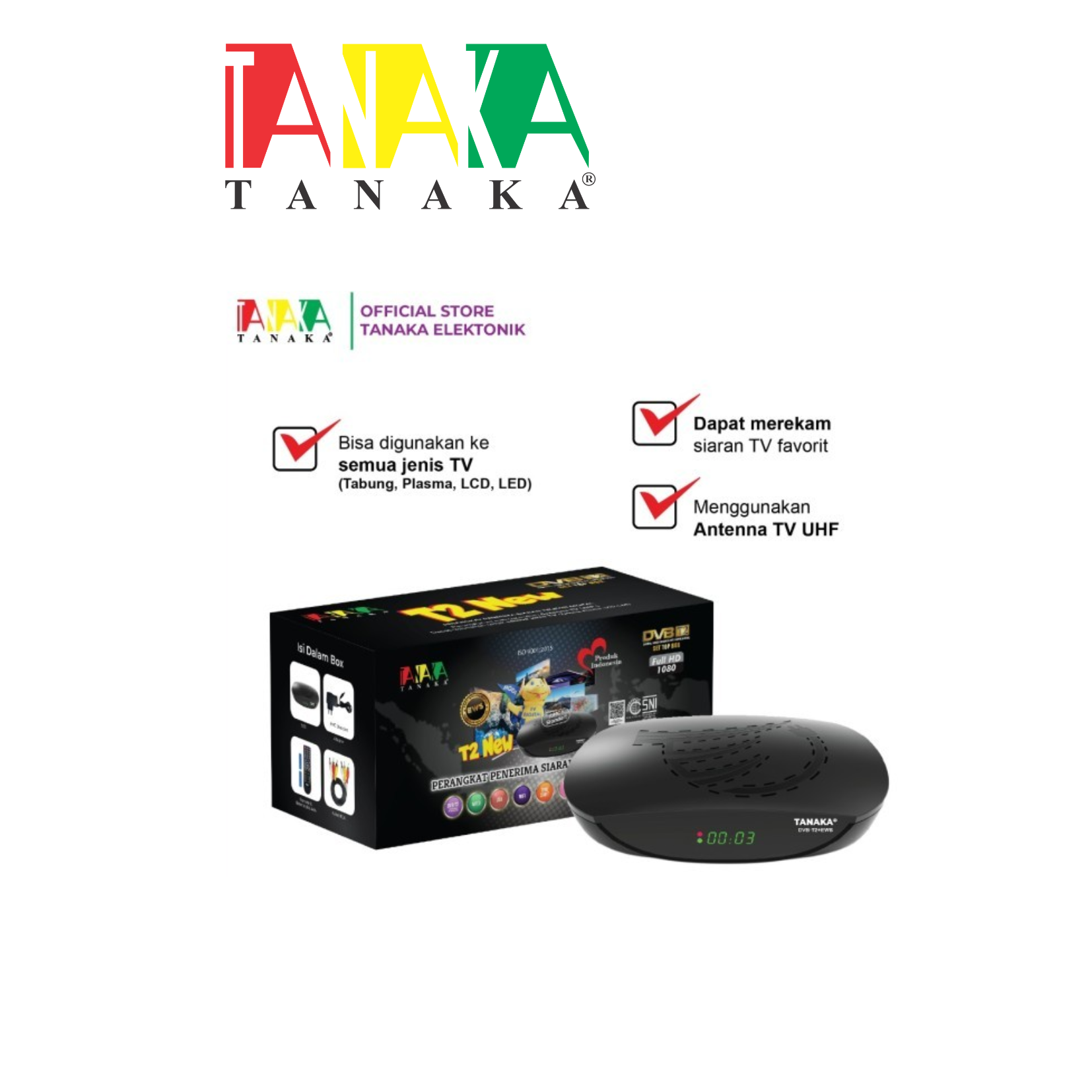 STB DVB-T2 tanaka T2 NEW Set Topbox Tv Digital Tanaka DVB T2 EWS