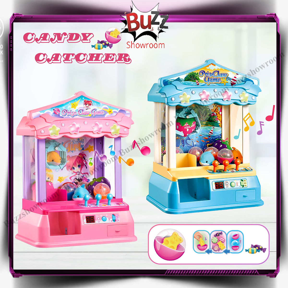 Candy Catcher Claw Machine Mainan Mesin Capit Boneka graber grib