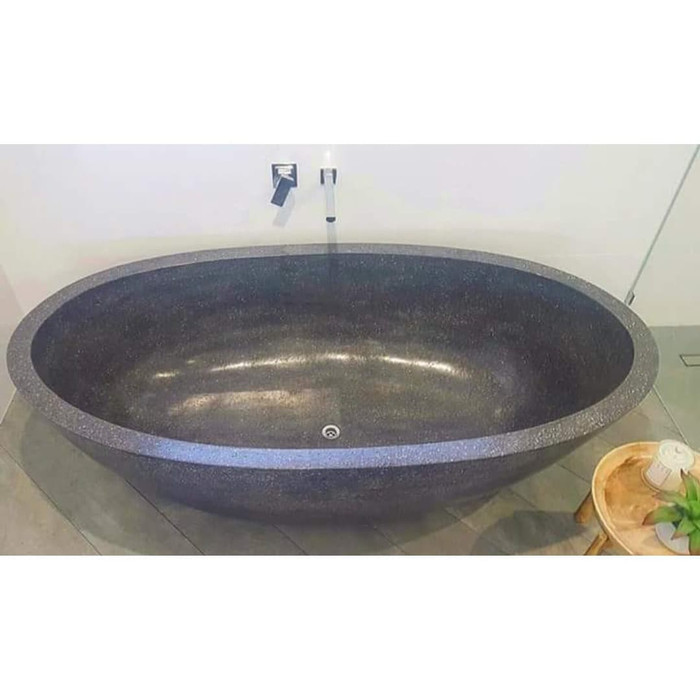 Bathtub unik batu alam tipe oval Bali Handmade Terazzo Lazada Indonesia
