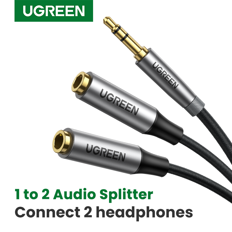 UGREEN Headphone Splitter Aux Male To Female Earphone Dual