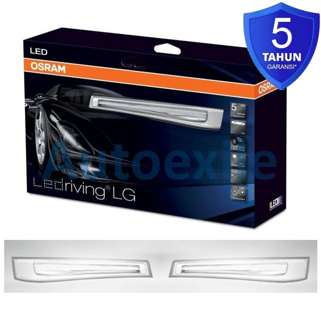 Osram DRL LEDriving LG102 12V 6000K Putih LG 102 Lampu Siang Bumper LED Mobil Daytime Running Light Garansi