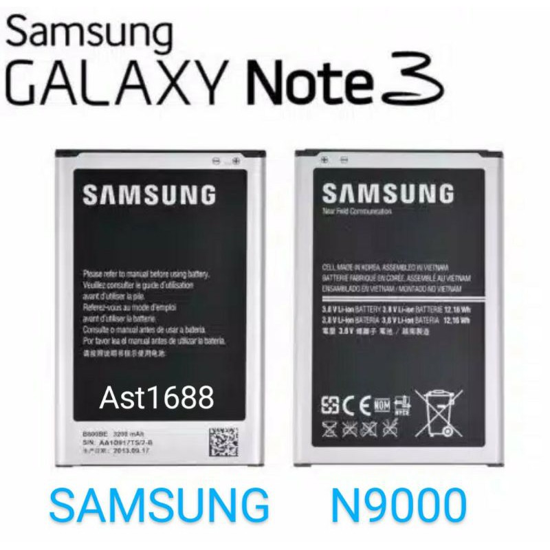 Baterai Samsung NOTE Bat Samsung Tipe N9000 Model Original