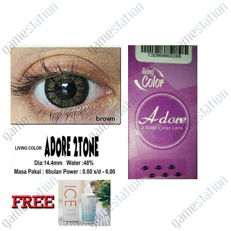 LIVING COLOR SOFTLENS ADORE 2 TONE - BROWN FREE ICE CAIRAN