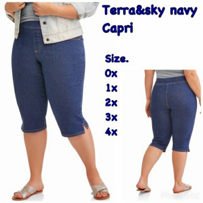 Bisa COD celana capri jeans wanita 
