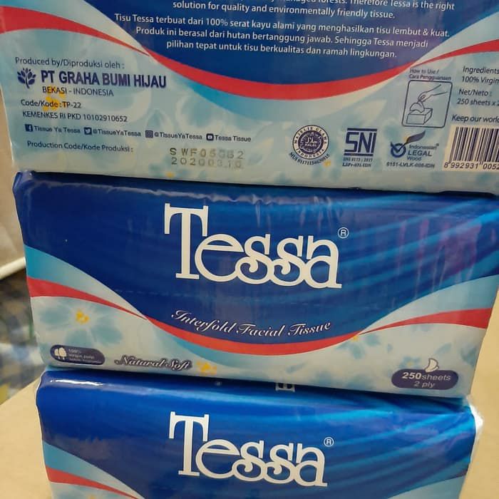 Tissu Tessa Facial 250 sheet (TP-22) | Lazada Indonesia