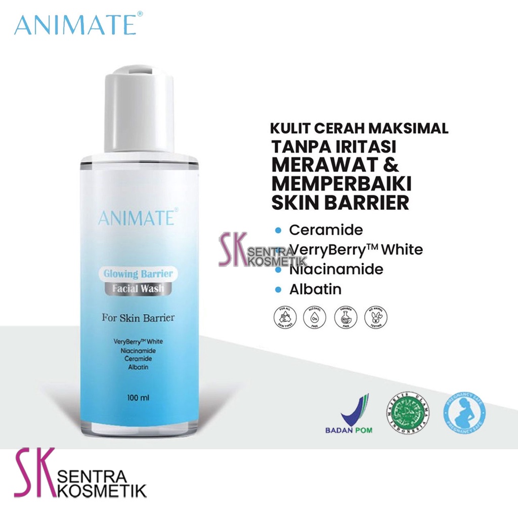ANIMATE Glowing Barrier Facial Wash 100 ml Lazada Indonesia