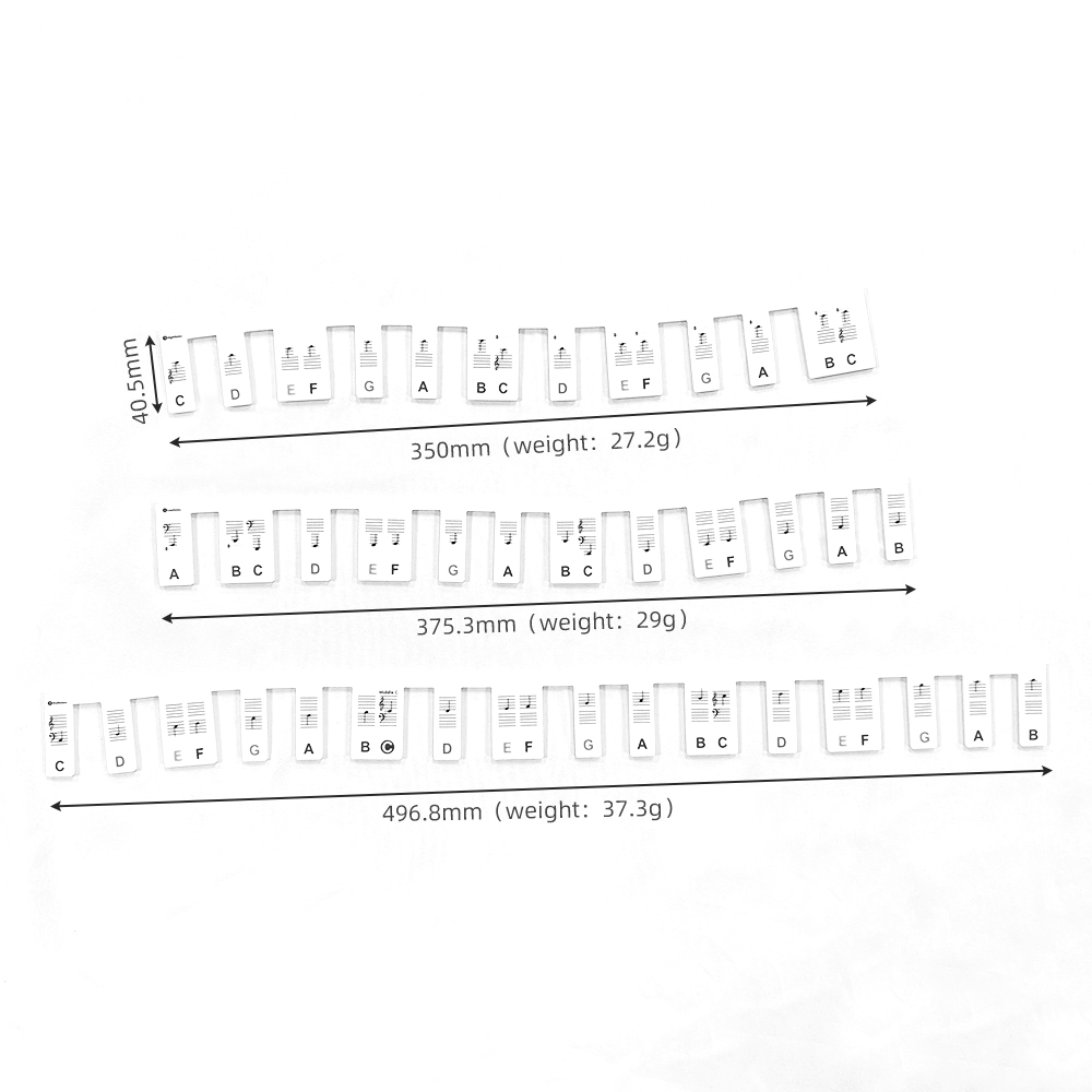 BO YIN 88key Piano Keyboard Music Note Pad Mat Silica Gel Removable