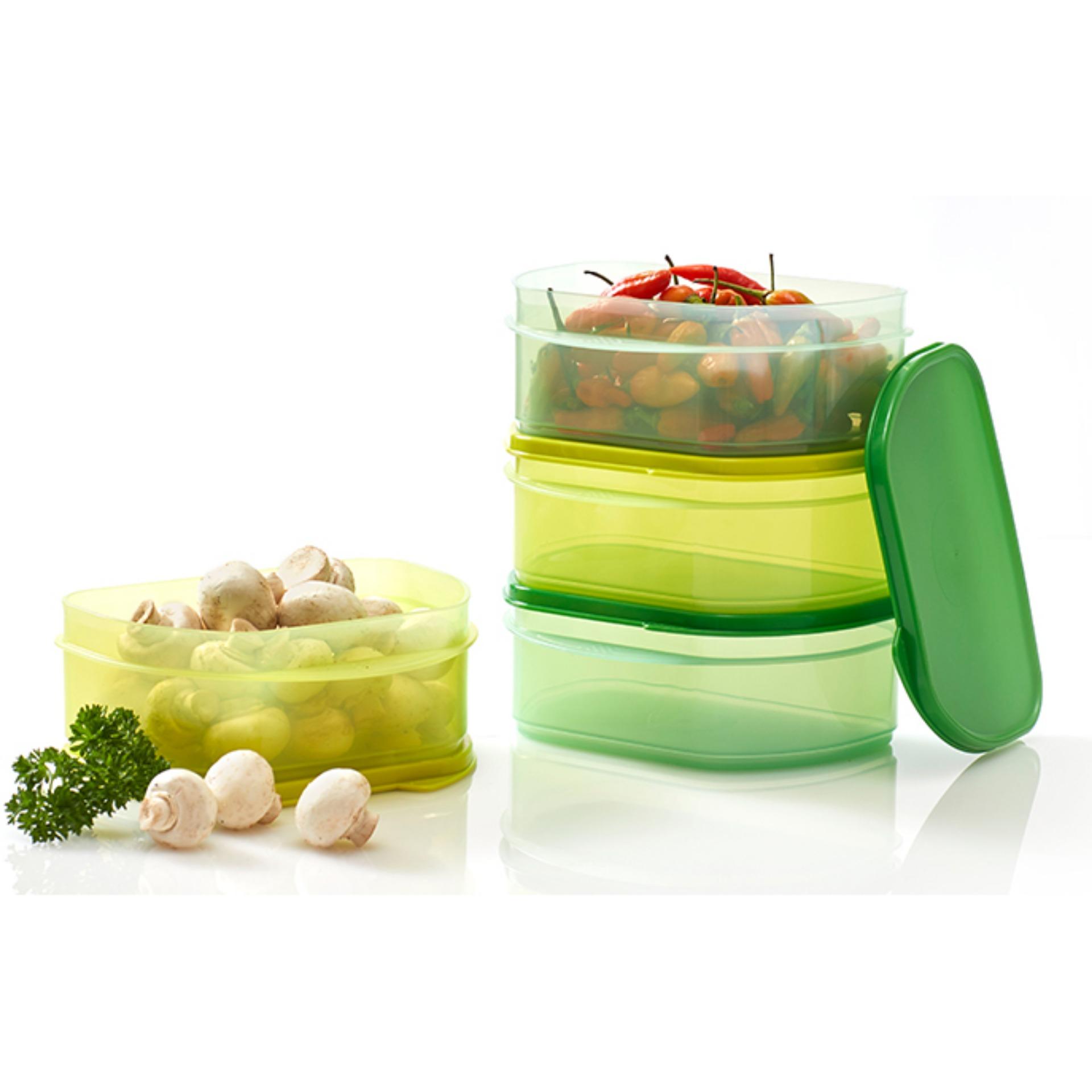 Tupperware Cool Stackable 4pcs Kotak Untuk Menyimpan Makanan
