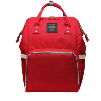 Tas Ransel Backpack Diaper Lequeen Tas Bayi Bag Kompartment Besar - Merah(R2R5) IMPORT Bisa COD PROMO Murah Diaper Bayi Murah Diaper Bayi Terbaru Diaper Bag Best Seller