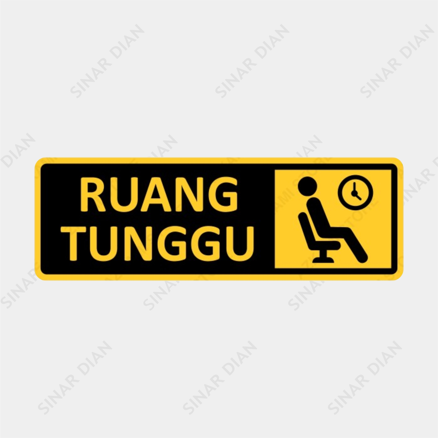 Rambu Sign Papan Ruang Tunggu 30cm X 10cm Akrilik | Lazada Indonesia