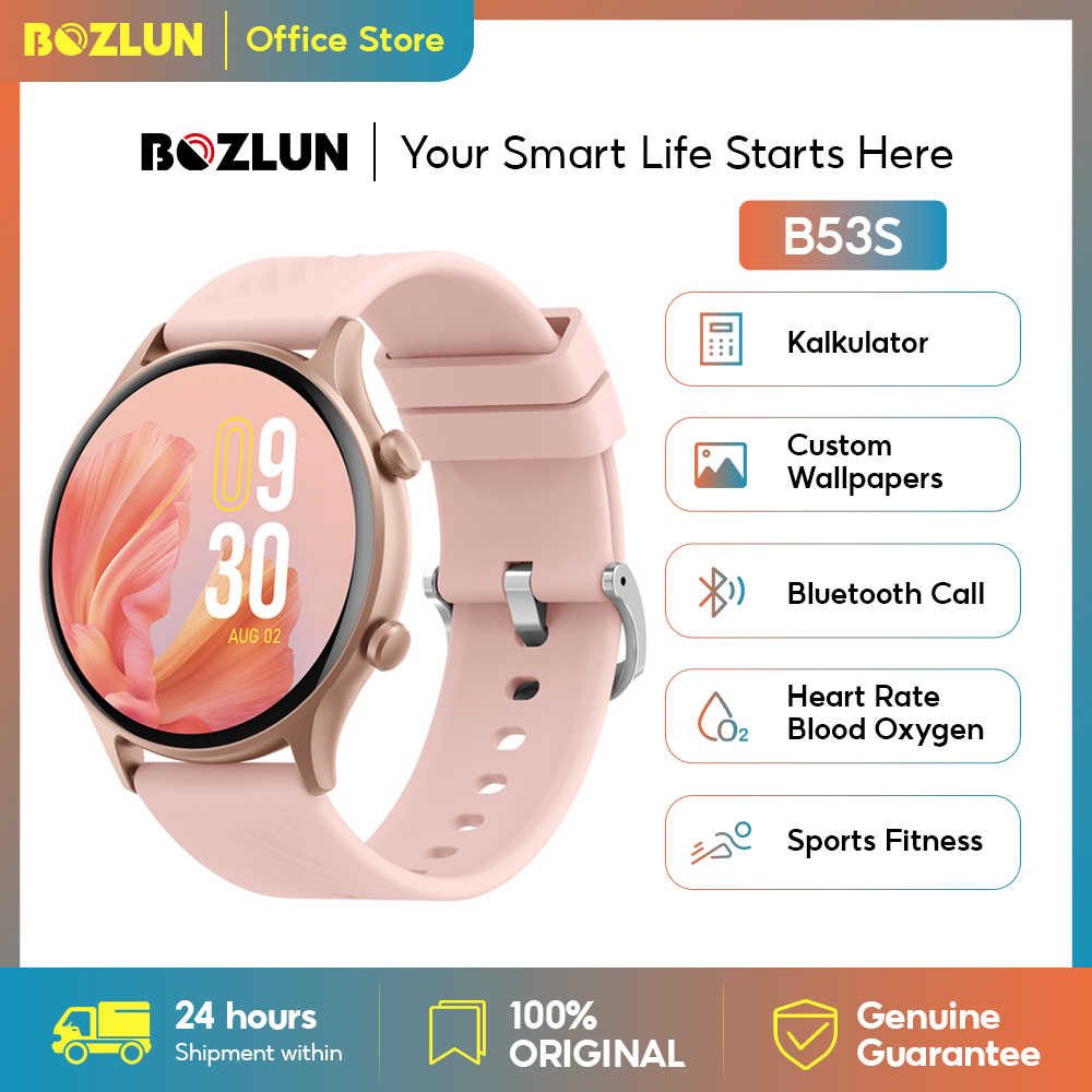 BOZLUN smartwatch jam tangan layar sentuh Deteksi tekanan darah