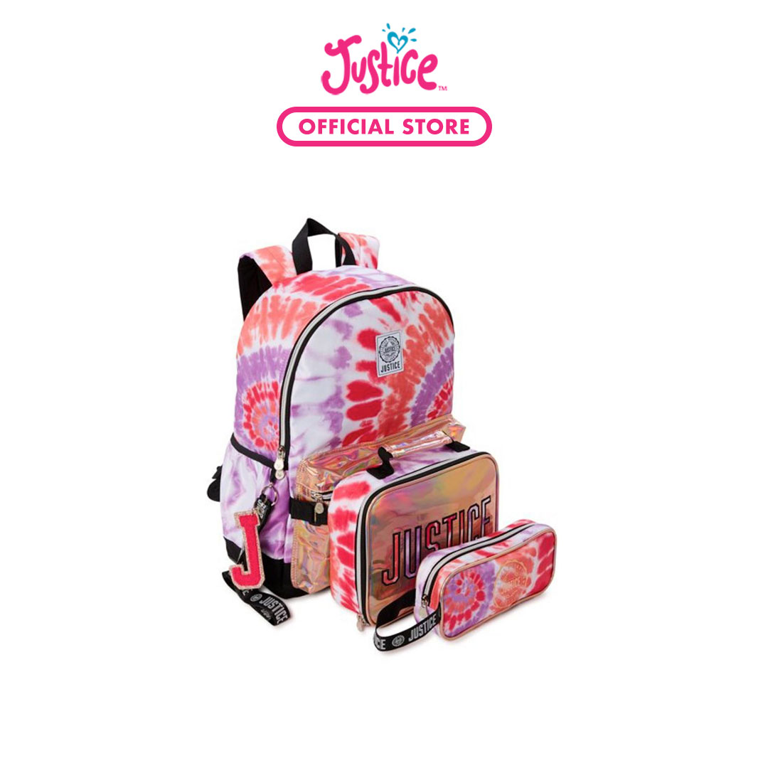 Justice Metallic Tie Dye Prints Backpack Set Tas Anak Perempuan Lazada Indonesia