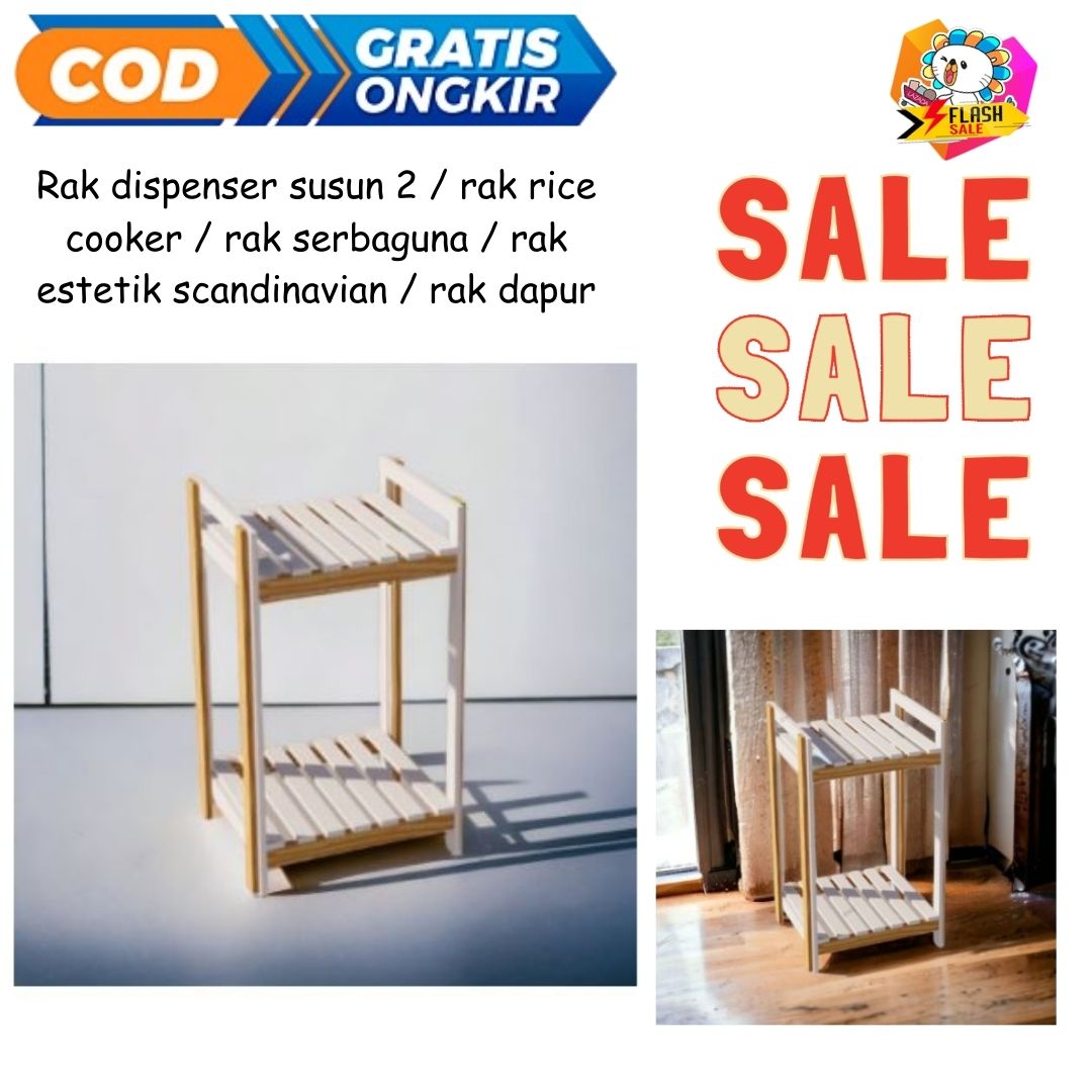 Rak dispenser susun 2 / rak rice cooker / rak serbaguna / rak estetik