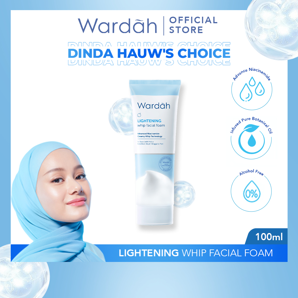 Wardah Lightening Whip Facial Foam - Facial Wash dengan Advanced Niacinamide - Pembersih Wajah