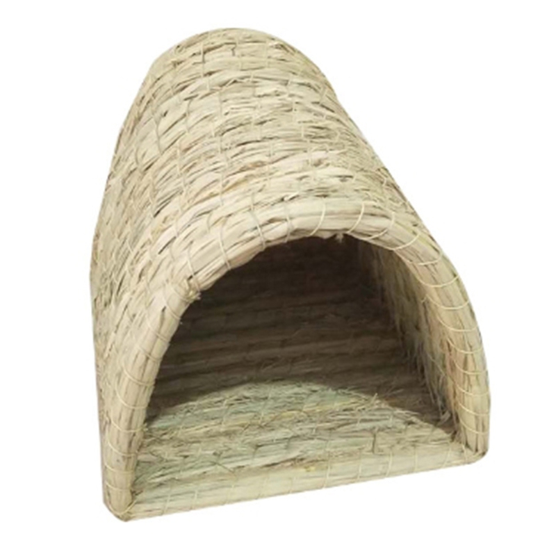 Handwoven Straw Pet Nest Foldable Durable Hamster Playing Sleeping Nest for Rabbit Guinea Pig House Nest Pet Supplies