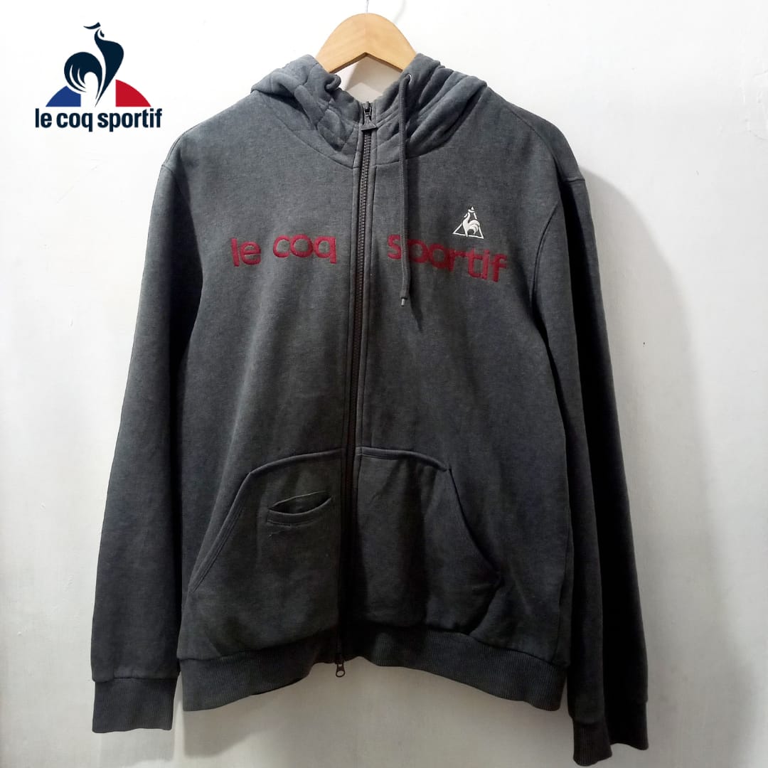Le Coq Sportif Hoodie Zipper Grey Lazada Lazada Indonesia
