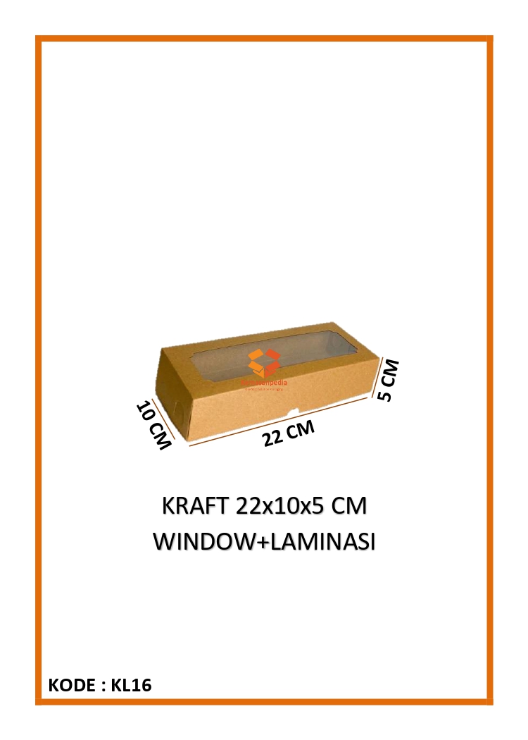 Kotak Kraft Laminasi X X Cm Box Boks Dus Dos Panjang Kemas Kemasan Packaging Brownis Donat