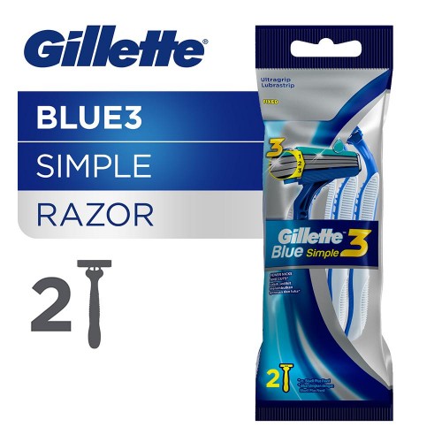 Gillette Blue Simple 3 2S | Lazada Indonesia