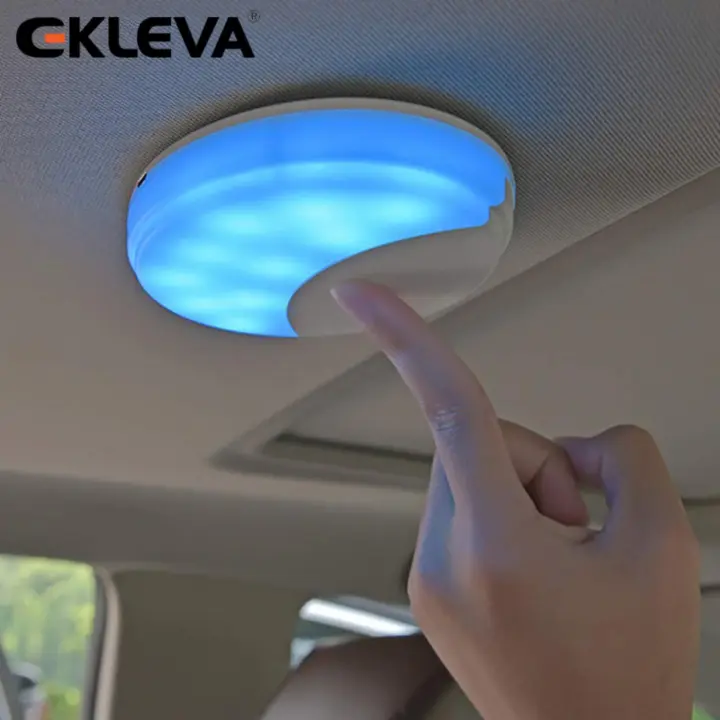 Ekleva Auto Plafon Mobil Lampu Langit Langit Portable Dual Warna