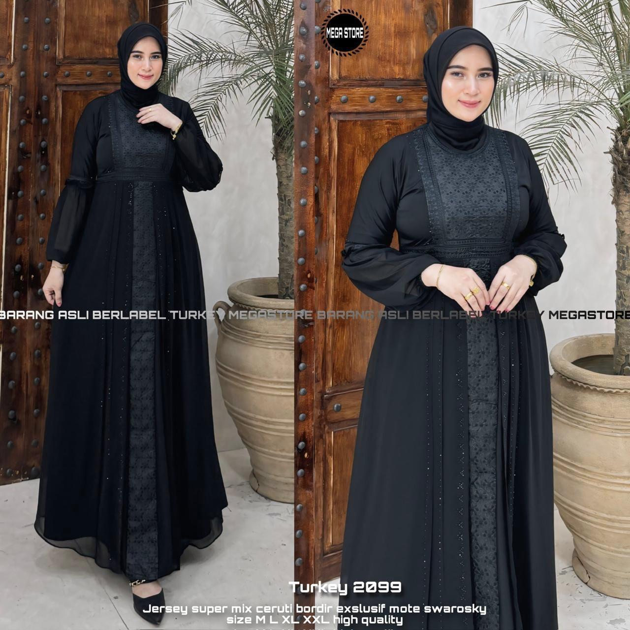 Dzisha Gamis Abaya Premium Gamis Hitam Turkey Terbaru Baju Pesta