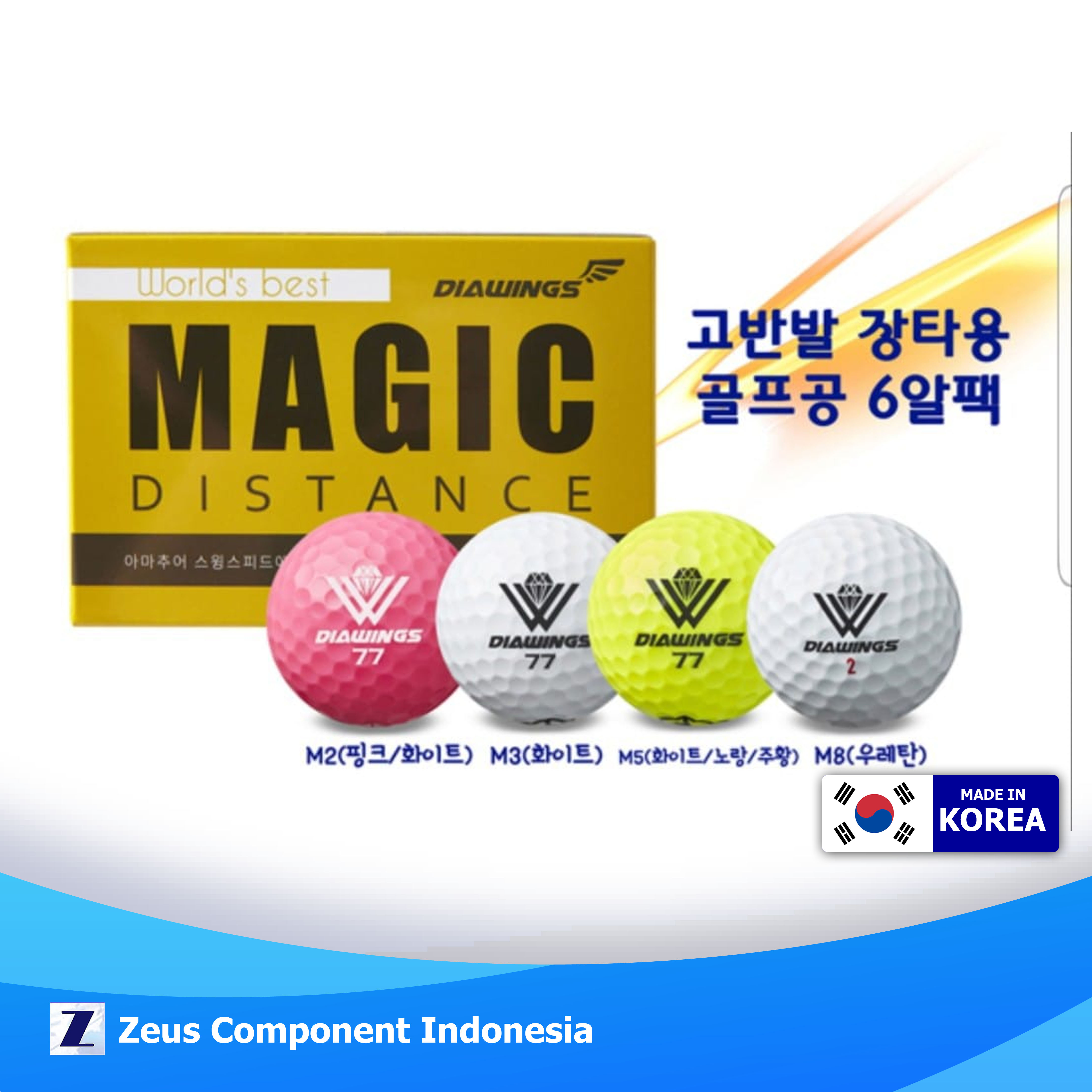 Bola Golf Diawings Golf Ball Diawings Original Korea Per Box made in