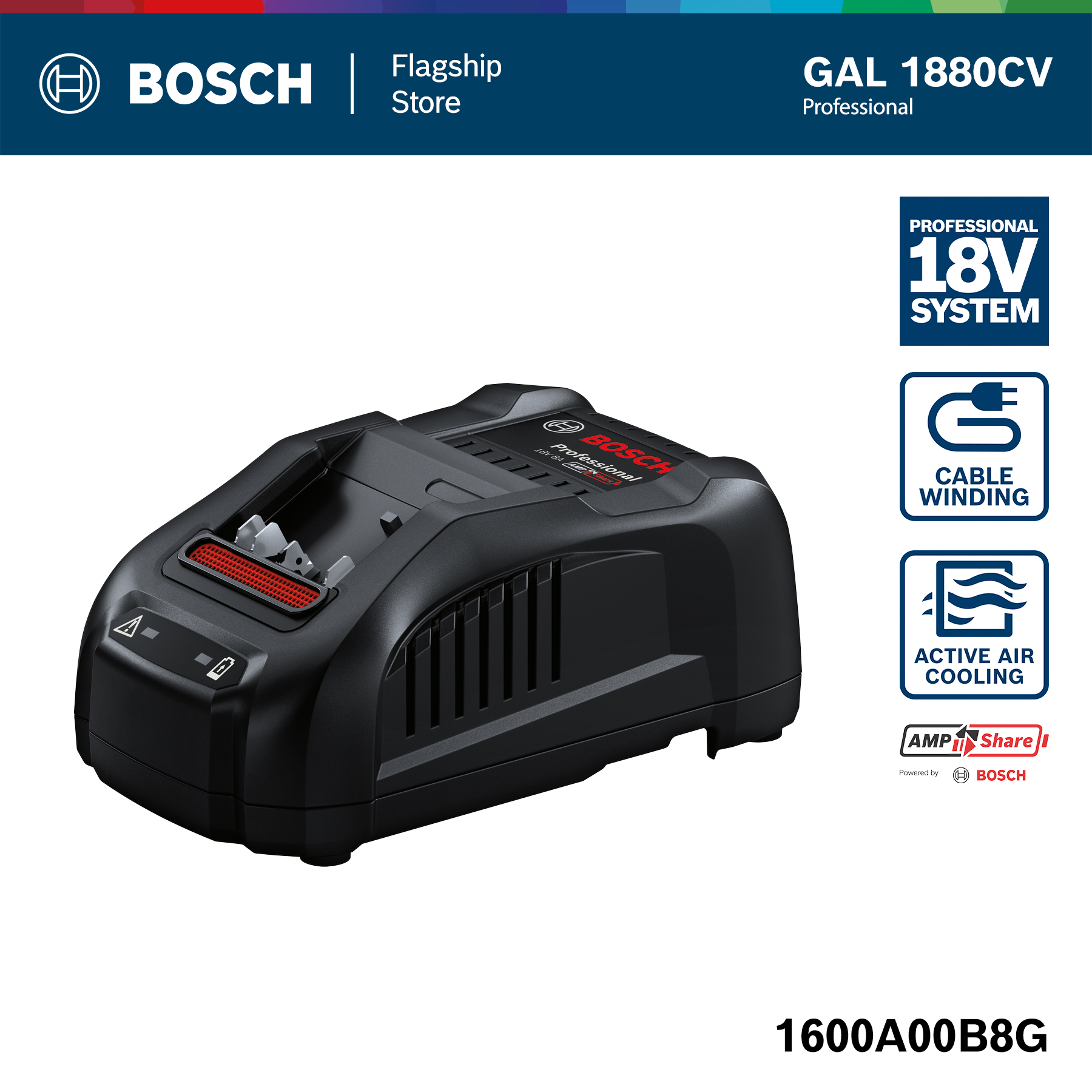 BOSCH Pengisi Daya GAL 1880CV / Charger - 1600A00B8G
