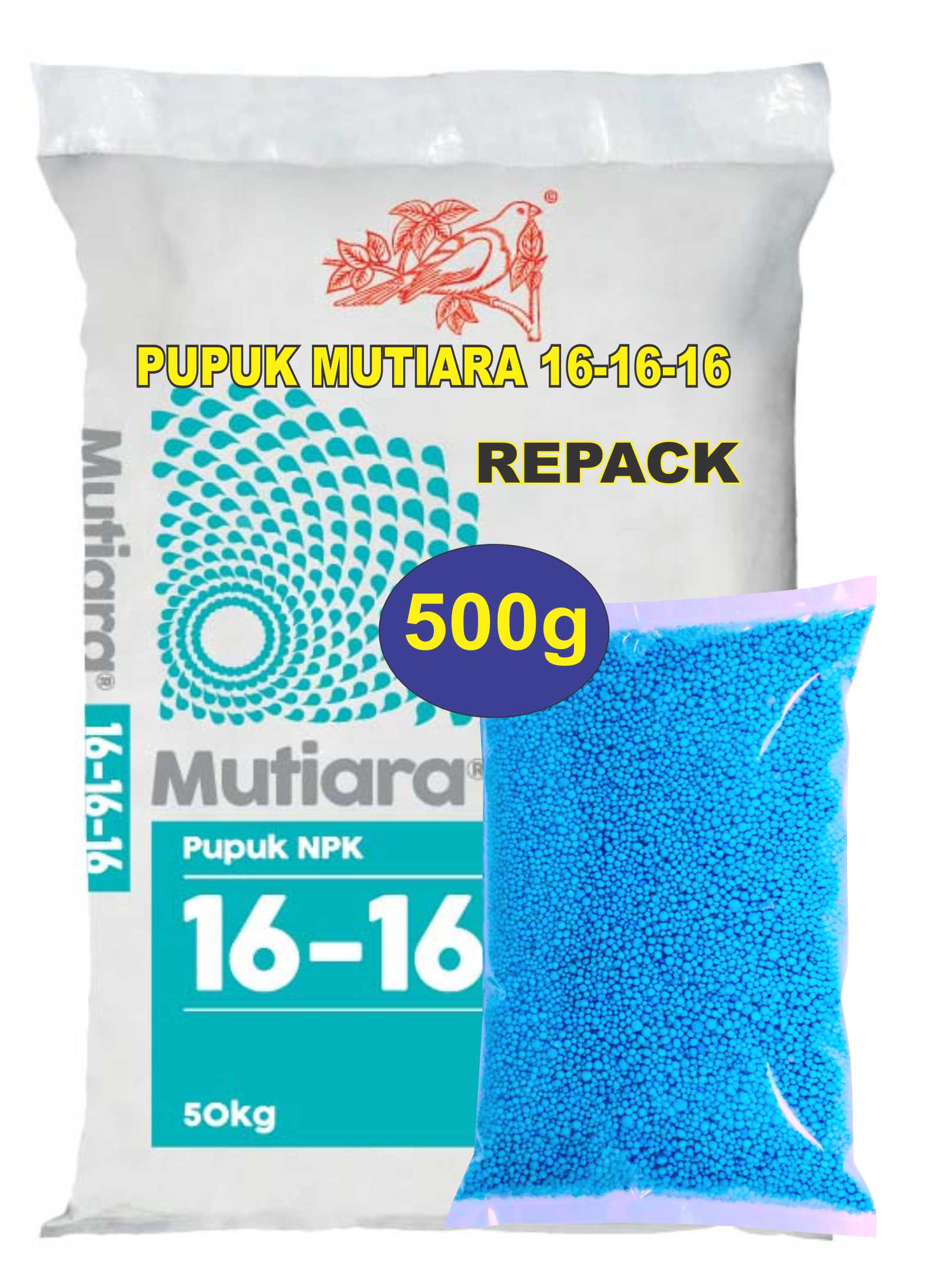 PUPUK NPK MUTIARA 16 16 16 MEROKE KEMASAN 500g | Lazada Indonesia