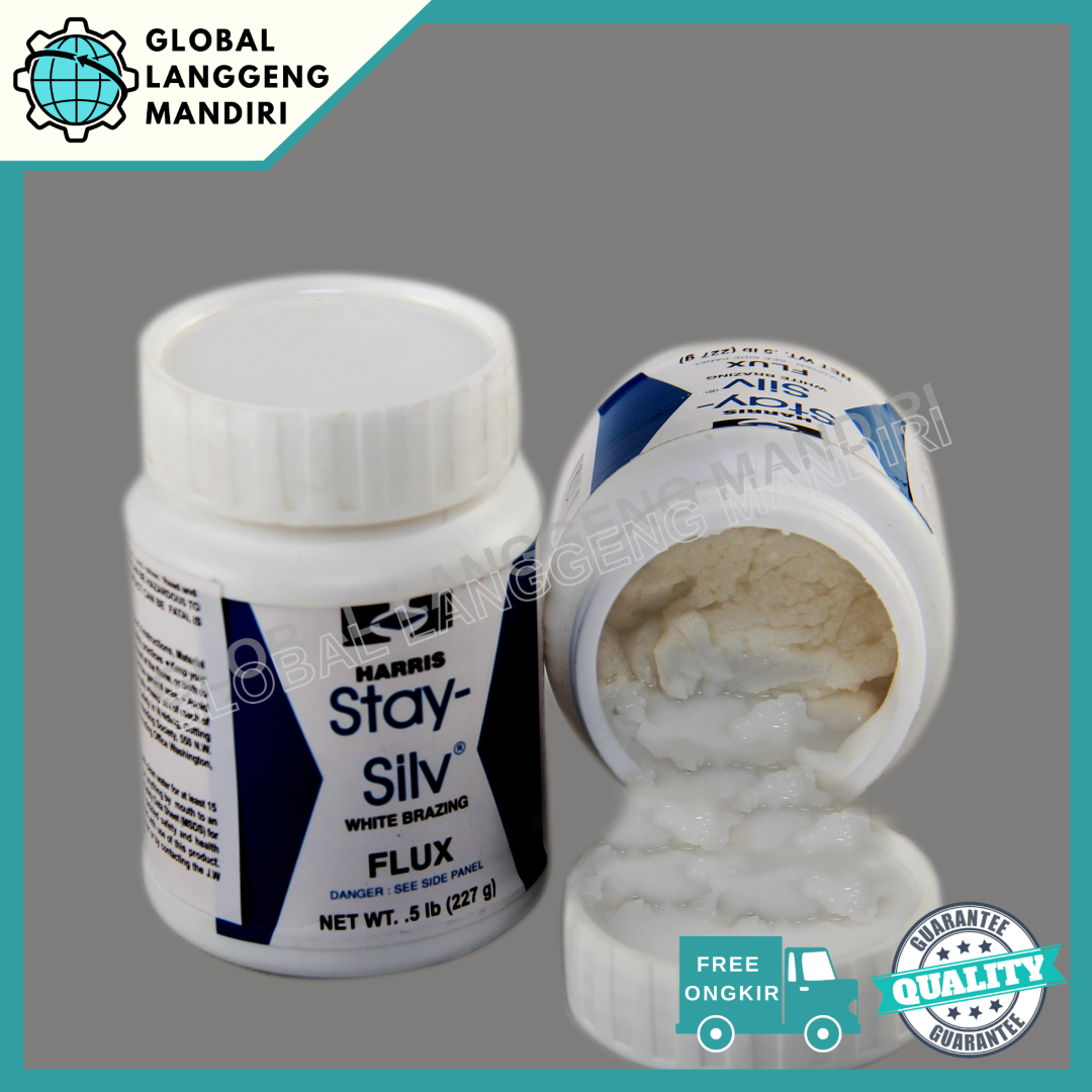 WELDING FLUX SILVER BRAZING HARRIS STAYSILV WHITE (1PC) OBAT LAS