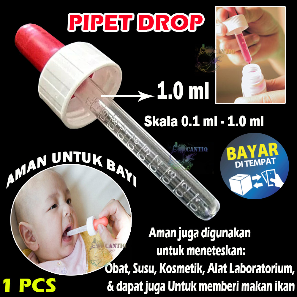 ( 1 ML ) QCF Pipet Drop Obat Pipet Obat Sirup Bayi Pipet Tetes Drop