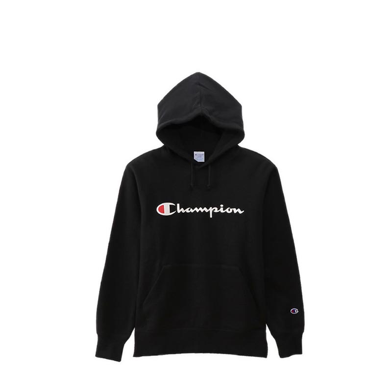 champion embroidered black hoodie