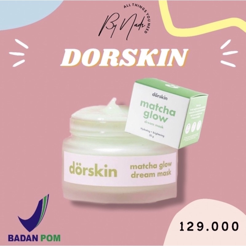 [READY] DORSKIN MATCHA GLOW DREAM MASK SKINTIFIC MOISTURIZER CERAMIDE