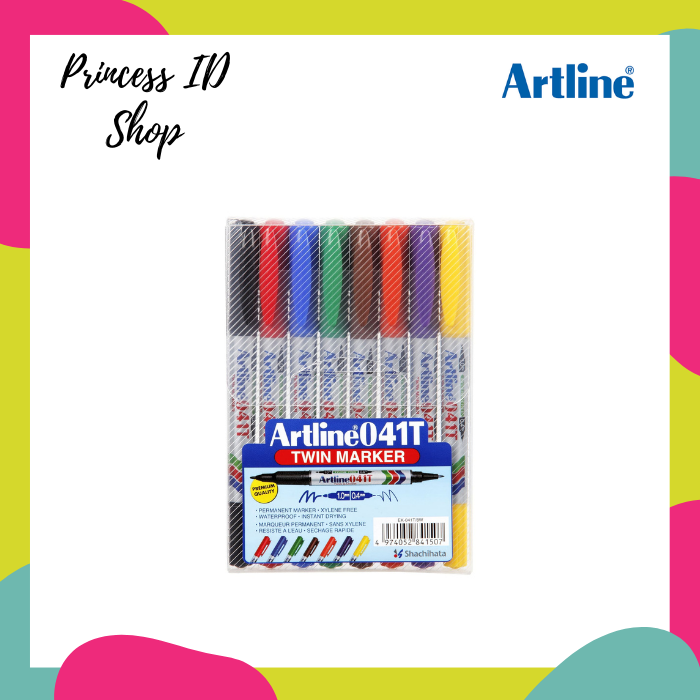 ARTLINE SPIDOL PERMANENT MARKER EK-041T SET 8PCS | Lazada Indonesia