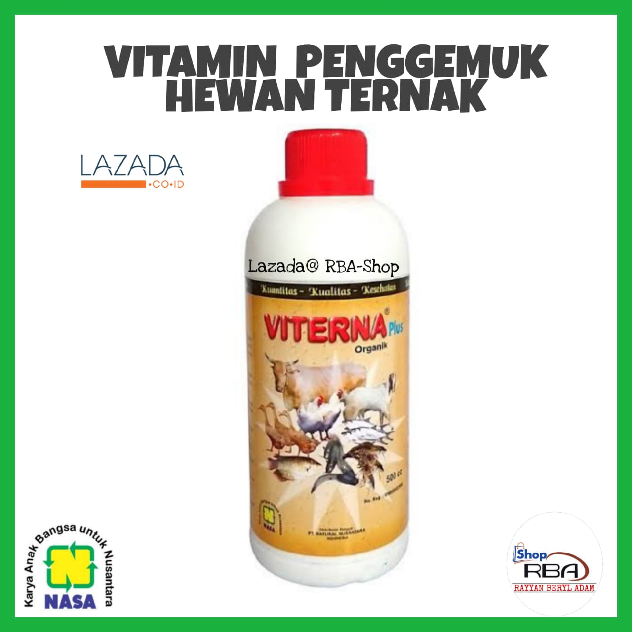 Viterna Plus Nasa Vitamin Ternak Organik Original Viterna Herbal Nasa Penggemuk Ternak Vitamin