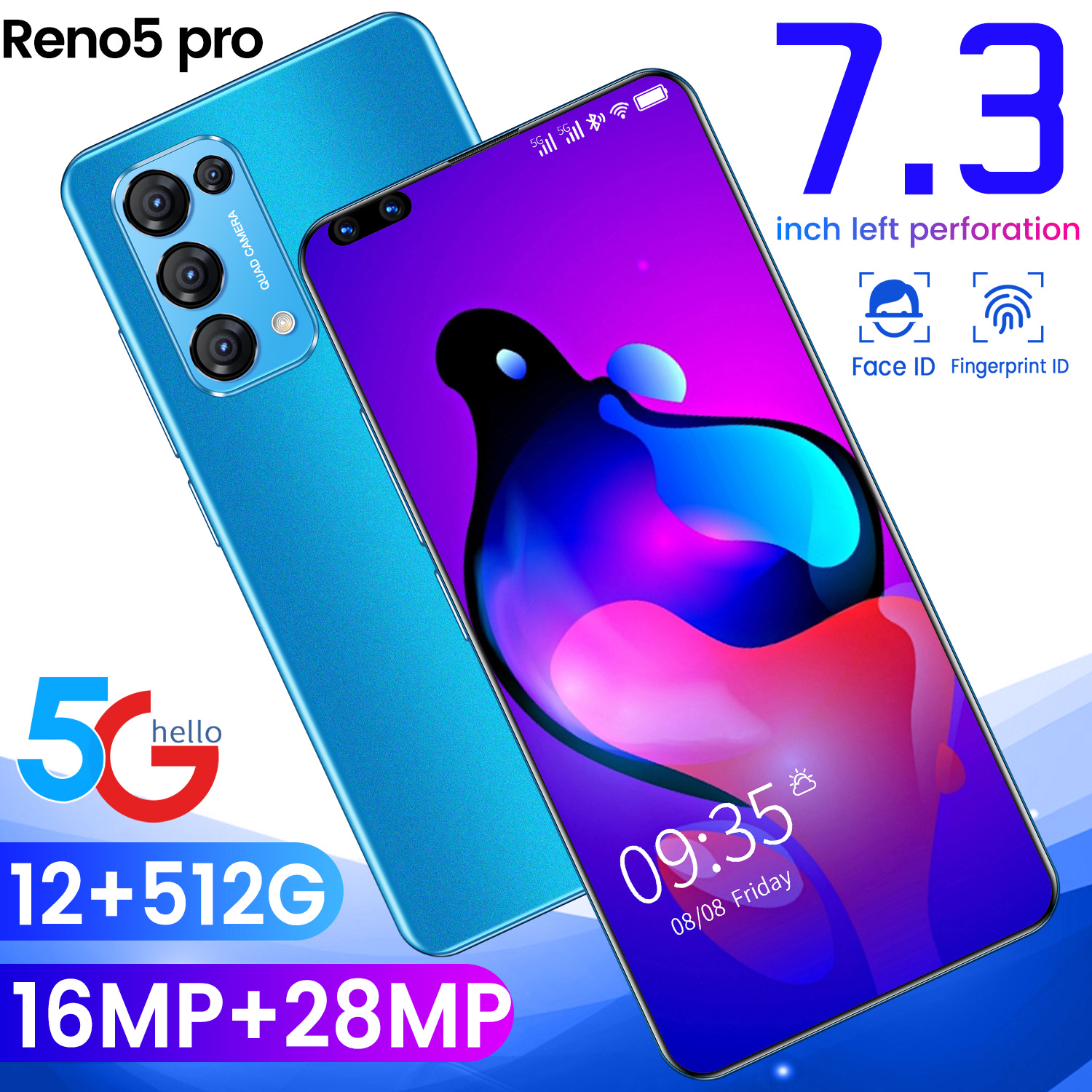 (COD + Bonus) Handphone Reno 5 Android Ponsel 7.3 Inci Layar Penuh 12G RAM 512G ROM Ponsel HP Murah Cuci Gudang Terbaru 2021 promo Garansi resmi Gratis Ongkir murah hp cuci gudang termurah promo  Bisa COD Cicilan gaming phone PUBG